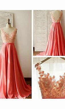 A-line Col en cœur Sans manches Satin Robe Demoiselle d'Honneur